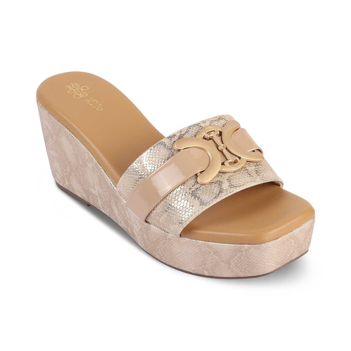 The Sbo Gold Women's Dress Wedge Sandals Tresmode