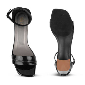 The Seel Black Women's Dress Block Heel Sandals Tresmode