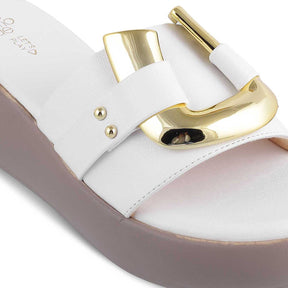 The Shorse White Women's Dress Wedge Sandals Tresmode