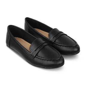 The Snap Black Women's Casual Loafers Tresmode