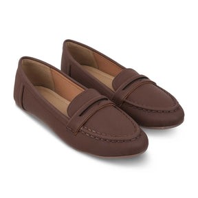 The Snap Brown Women's Casual Loafers Tresmode