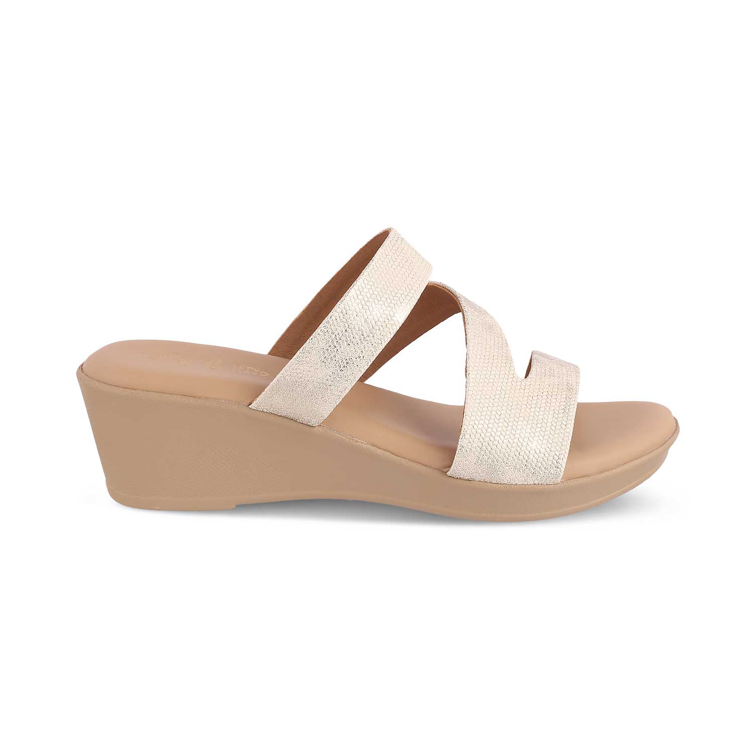 The Snike Gold Women's Dress Wedge Sandals Tresmode