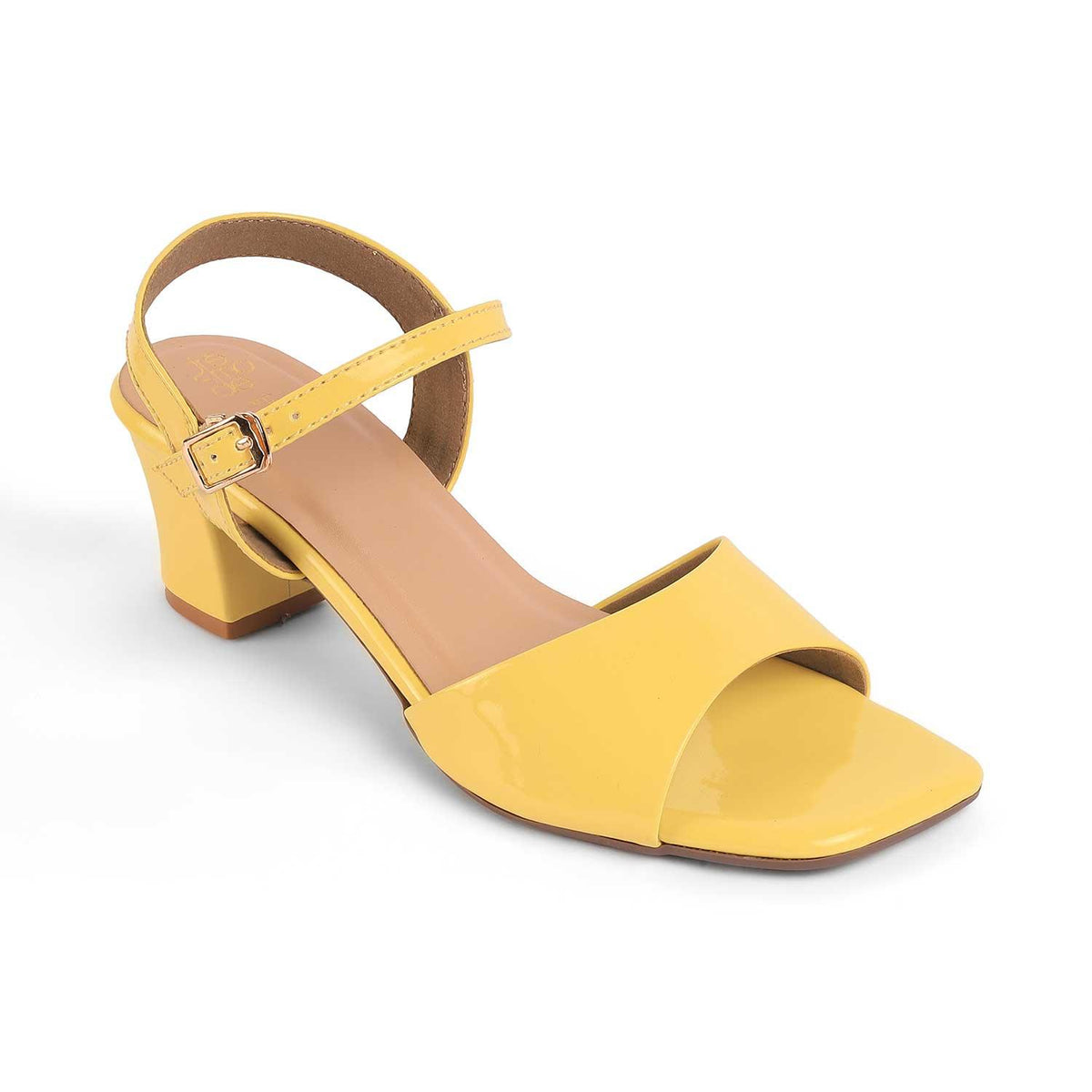 Solor Yellow Women's 2.5-inch Block Heel Sandals Tresmode