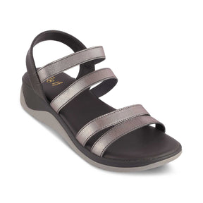 The Sona Pewter Women's Dress Wedge Sandals Tresmode