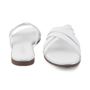 The Strep White Women's Casual Flats Tresmode