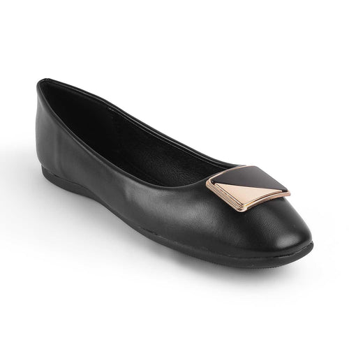 The Yorky Black Women's Dress Ballerinas Tresmode