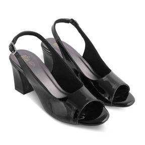 The Woo Black Women's Dress Block Heel Sandals Tresmode