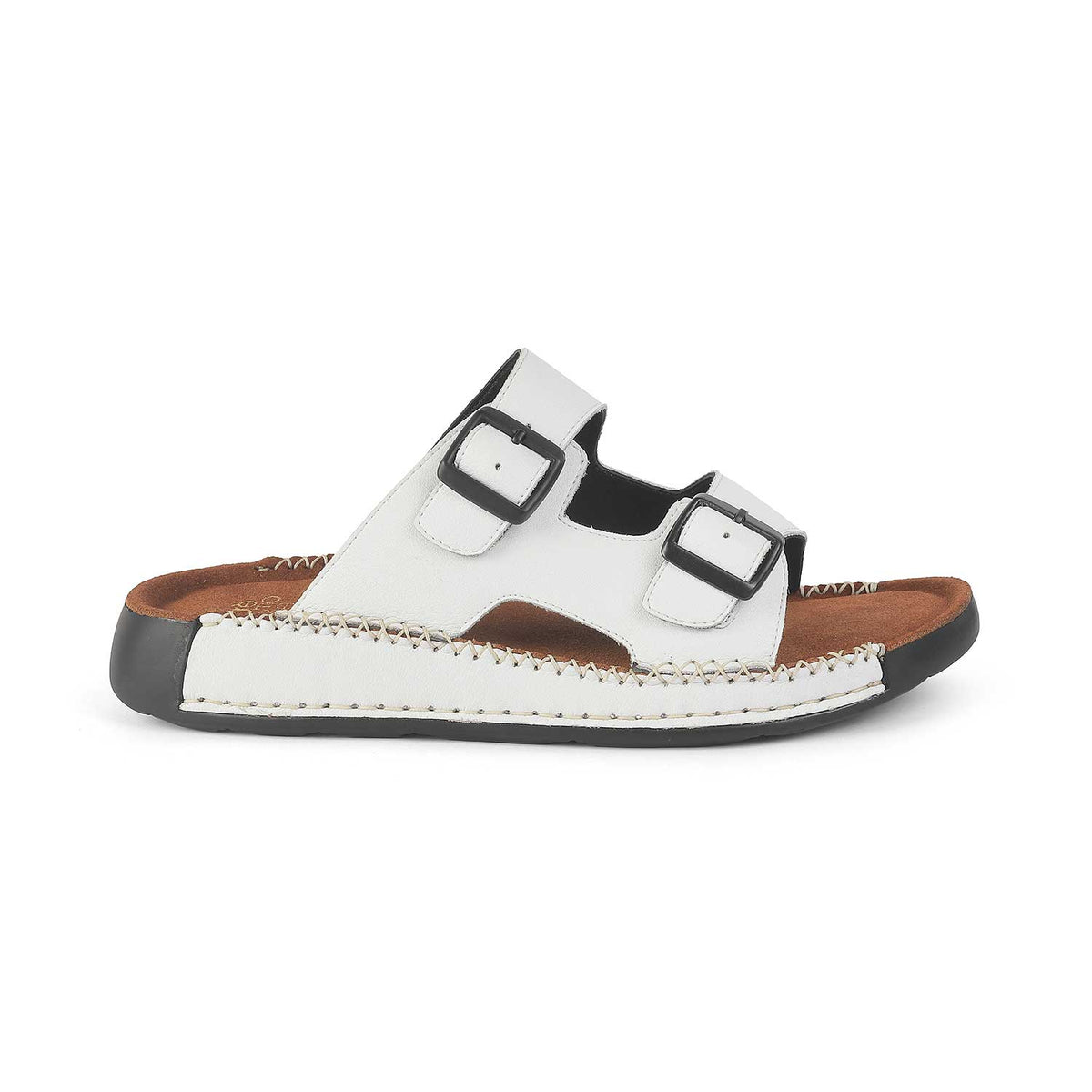 Buy White Men's Sandals Flats The Hagri White Tresmode