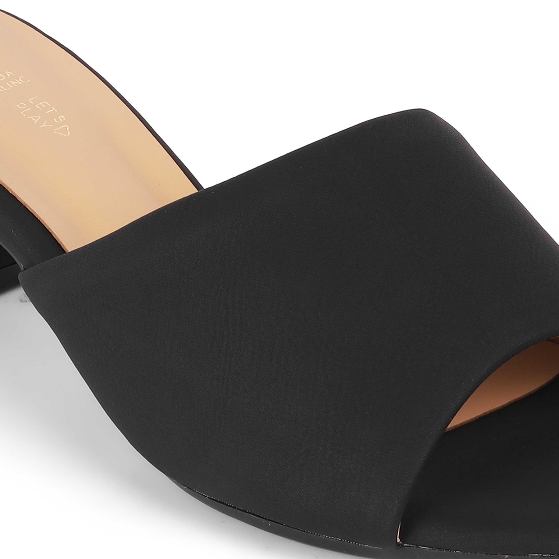 Black Block Block Mules Buy Black Women's Sandals The Lismule