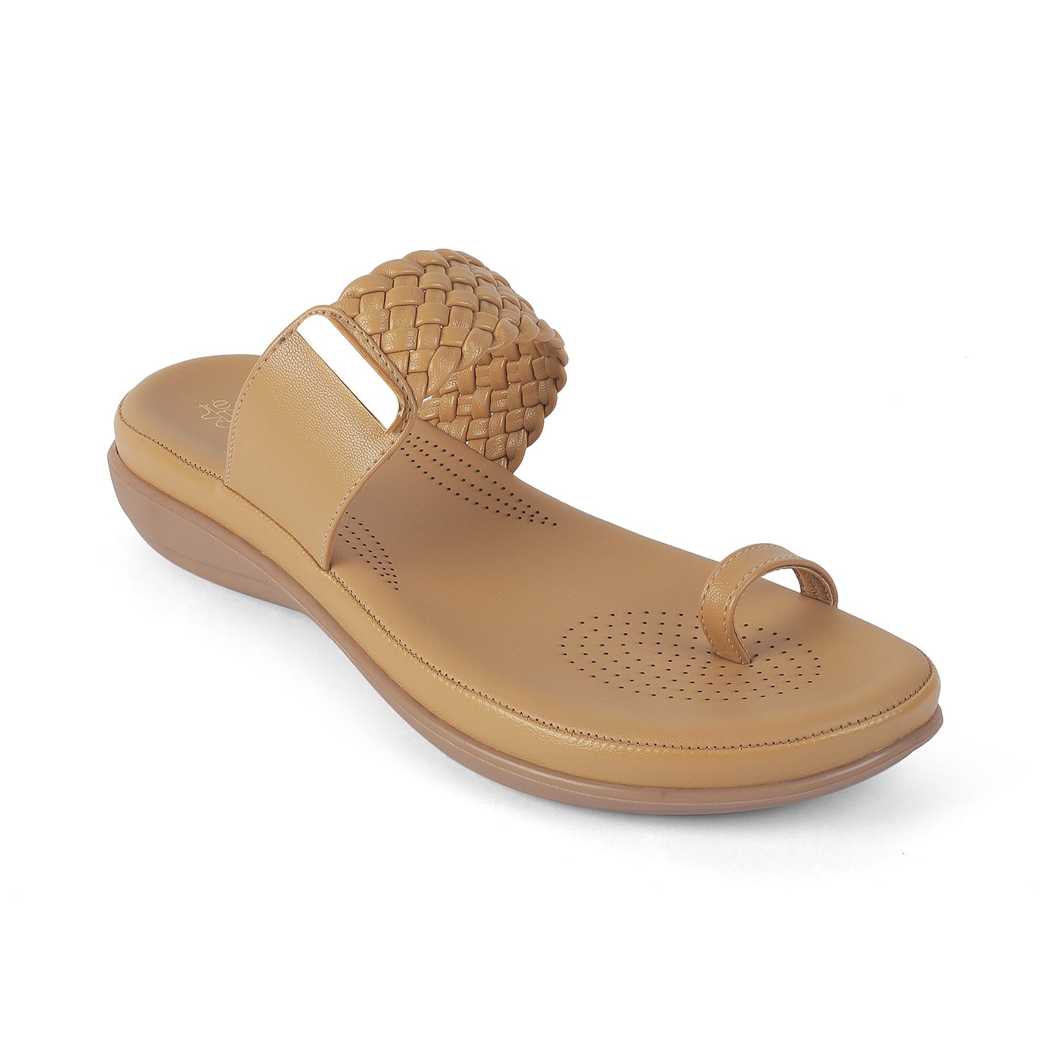 Tresmode Auma Beige Women's Casual Platform Flats