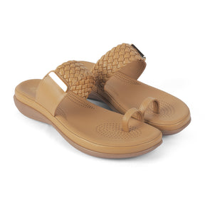 Tresmode Auma Beige Women's Casual Platform Flats