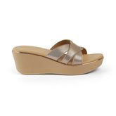 Tresmode Berlin Champagne Women's Dress Wedge Heel Sandals