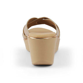 Tresmode Berlin Champagne Women's Dress Wedge Heel Sandals