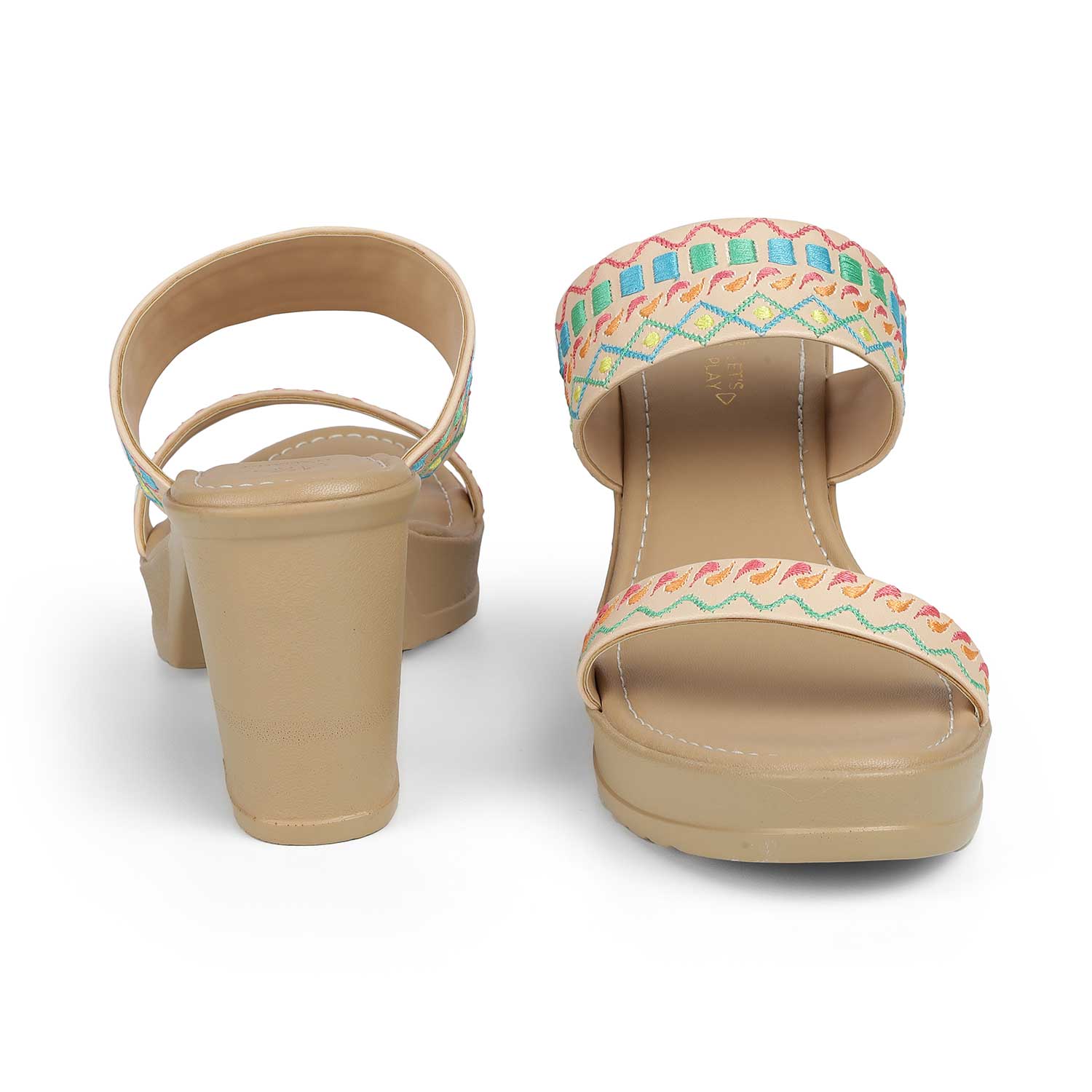 Women's Round Toe-shape Block Heel Sandals Tresmode