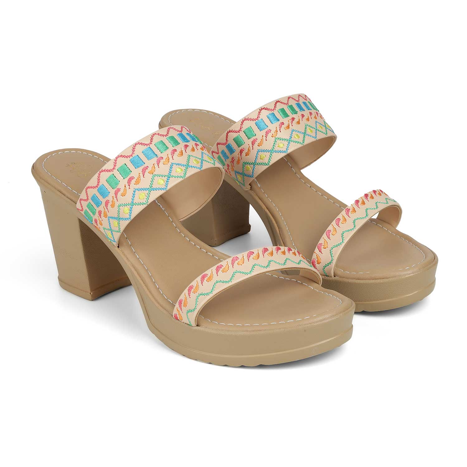 Women's TPR Sole Block Heel Sandals Tresmode