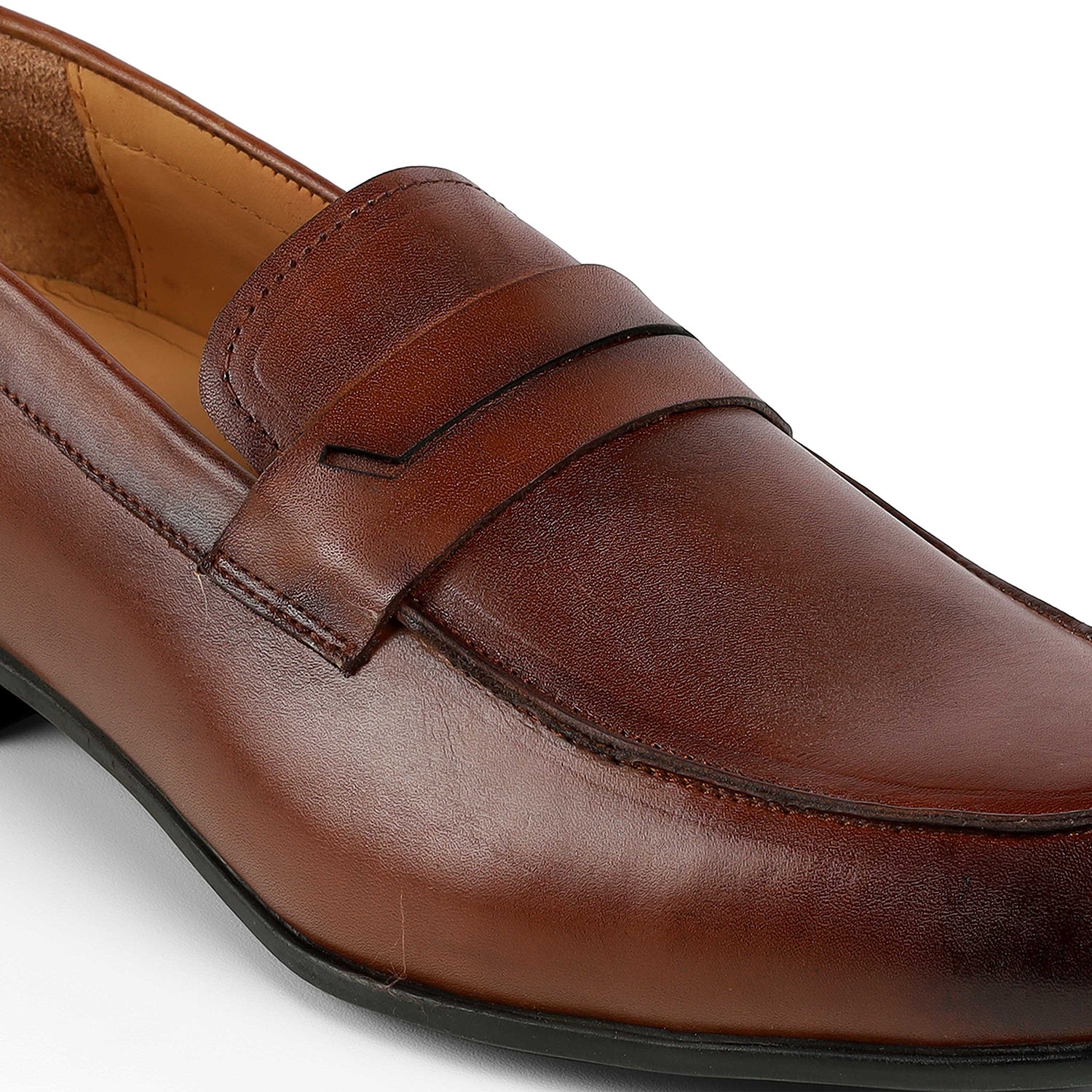 Tresmode Cosc Brown Men's Leather Penny Loafers