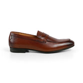 Tresmode Cosc Brown Men's Leather Penny Loafers