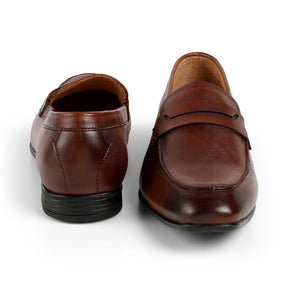Tresmode Cosc Brown Men's Leather Penny Loafers