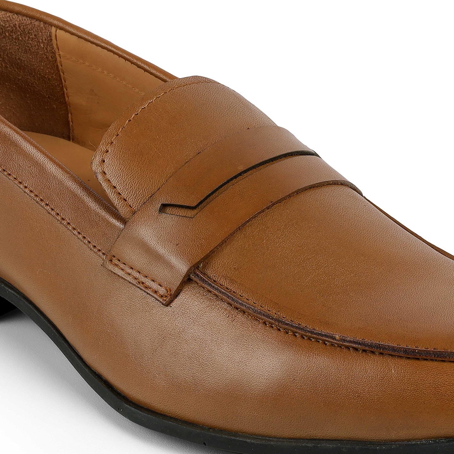 Tresmode Cosc Tan Men's Leather Penny Loafers