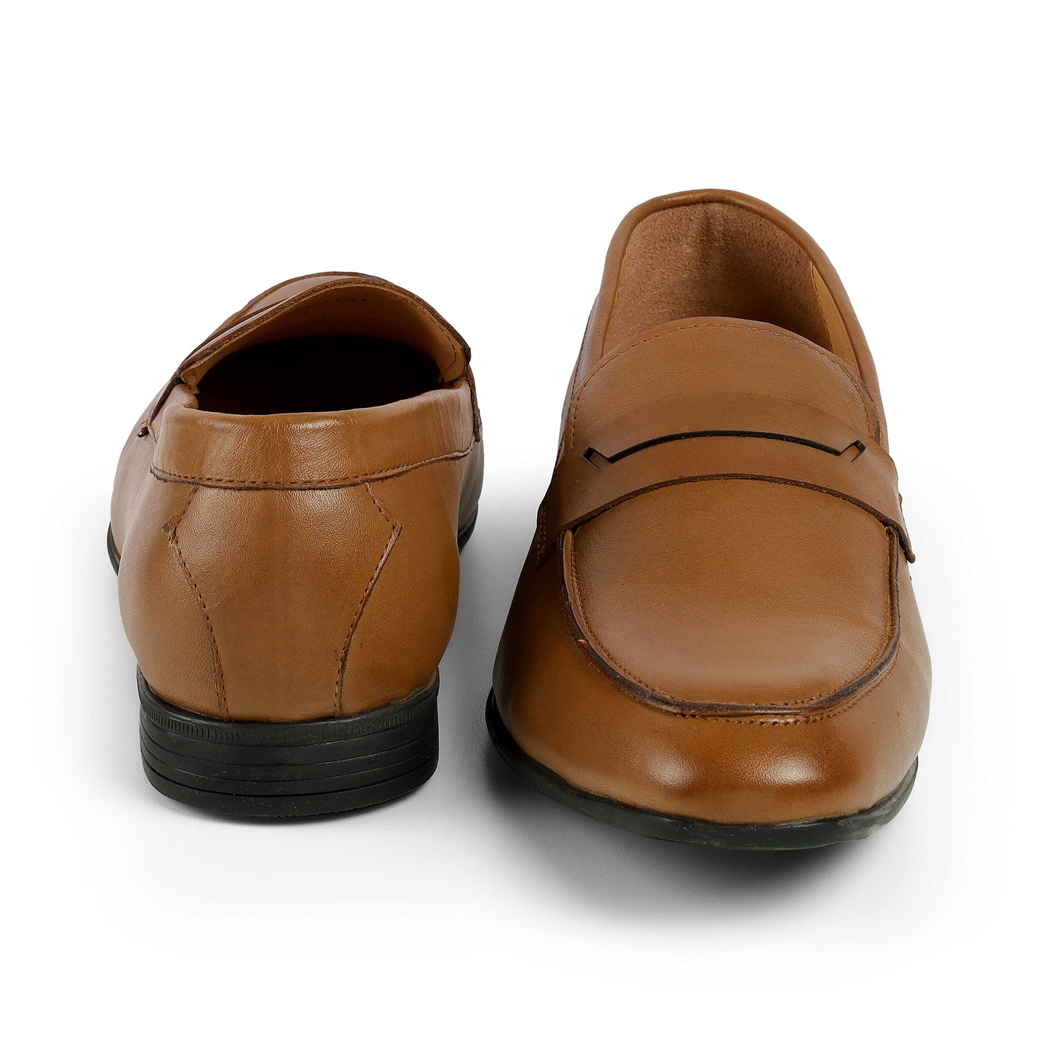 Tresmode Cosc Tan Men's Leather Penny Loafers