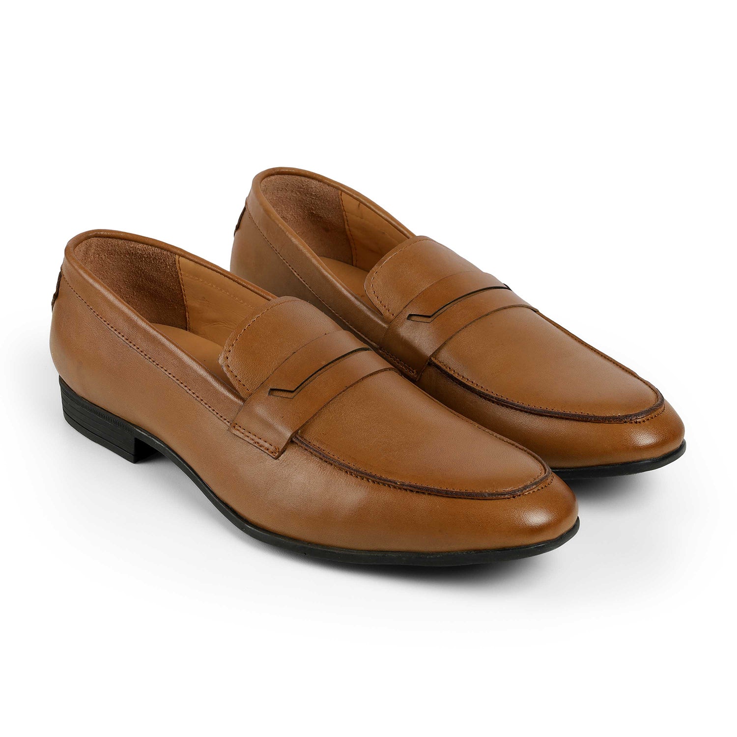 Tresmode Cosc Tan Men's Leather Penny Loafers