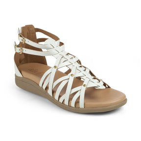 Women's White Platform Flats Tresmode