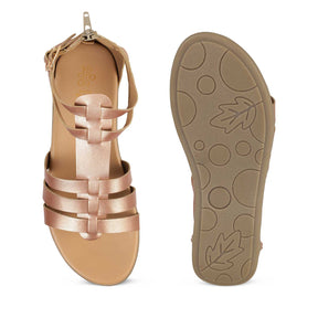 Tresmode Jag Champagne Women's Casual Platform Flats