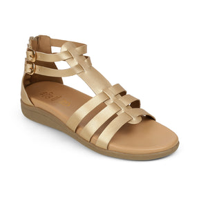 Tresmode Jag Gold Women's Casual Platform Flats