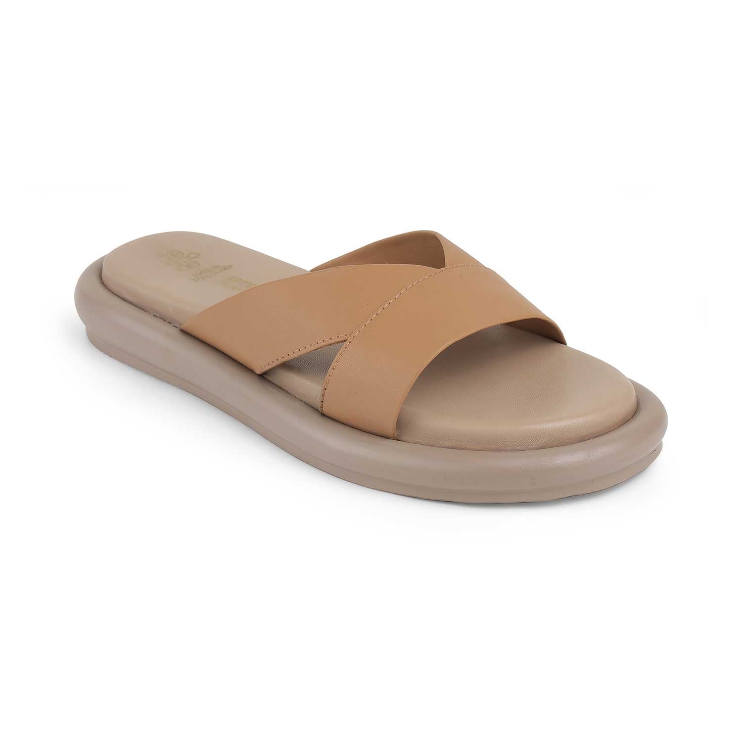 Tresmode Lalita Beige Women's Casual Platform Flats