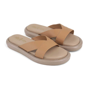 Tresmode Lalita Beige Women's Casual Platform Flats