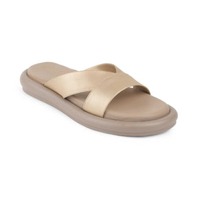 Tresmode Lalita Gold Women's Casual Platform Flats