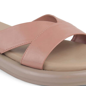 Tresmode Lalita Pink Women's Casual Platform Flats
