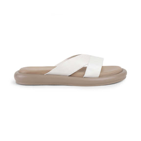 Tresmode Lalita White Women's Casual Platform Flats