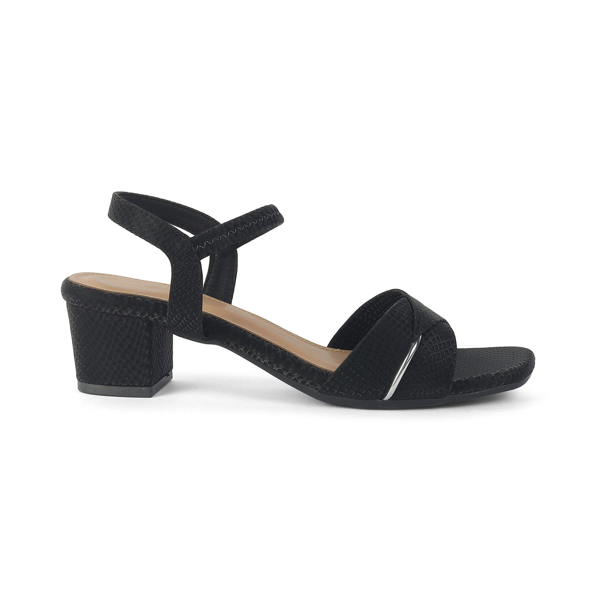 Tresmode Lux Black Women's Dress Block Heel Sandals
