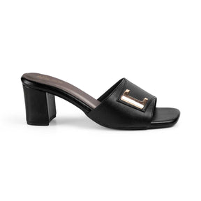 Tresmode Minsk Black Women's Dress Block Heel Sandals
