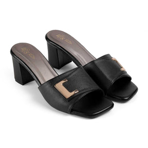 Tresmode Minsk Black Women's Dress Block Heel Sandals