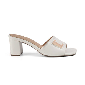 Tresmode Minsk White Women's Dress Block Heel Sandals