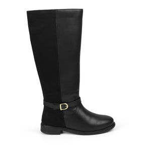 Tresmode Stick Black Women's Knee-length Boots