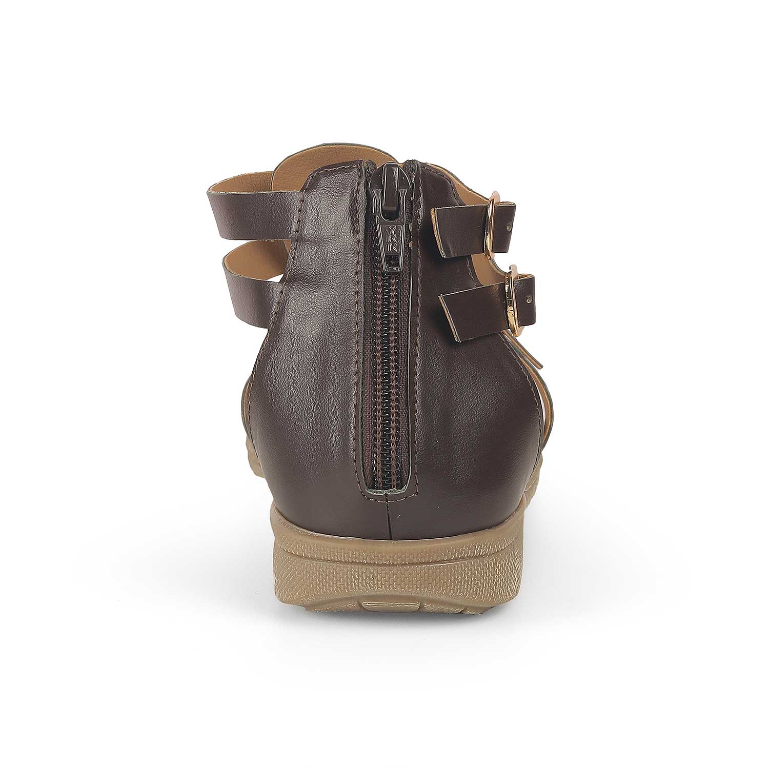 Women's Brown Platform Flats Tresmode