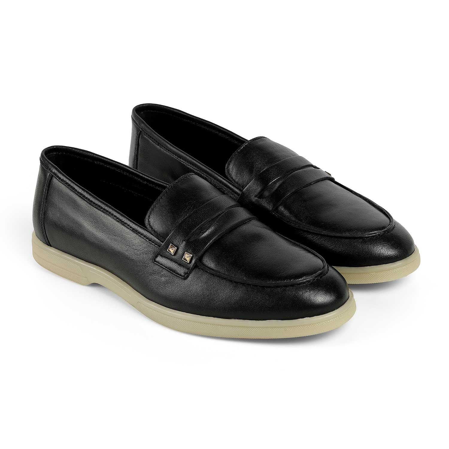 Tresmode Anshi Black Women's Casual Loafers