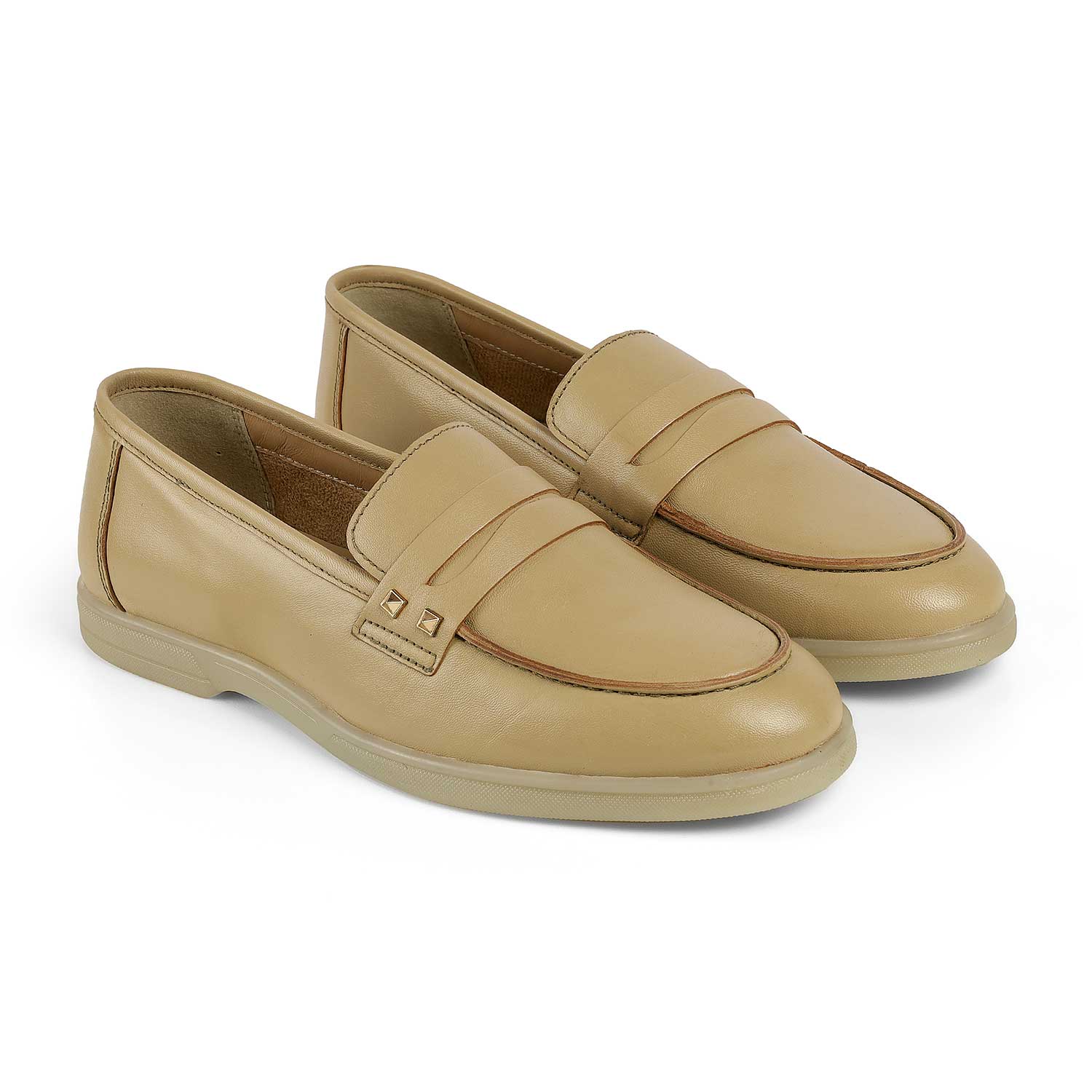 Tresmode Anshi Taupe Women's Casual Loafers