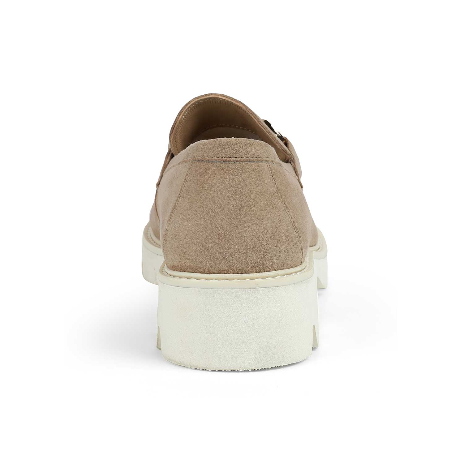 Women's Suede Leather Chunky Sole Loafers Tresmode