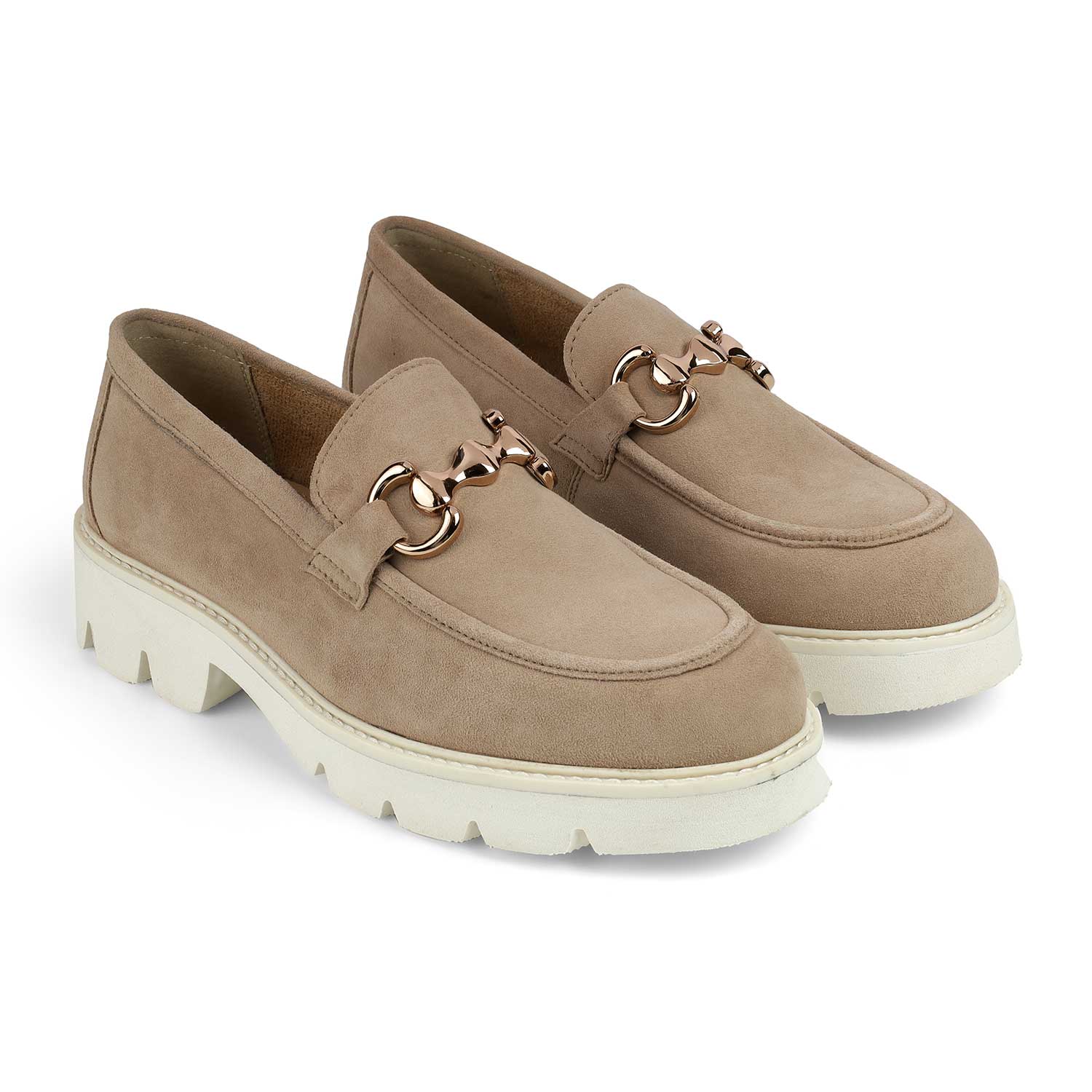 Women's TPR Sole Chunky Sole Loafers Tresmode