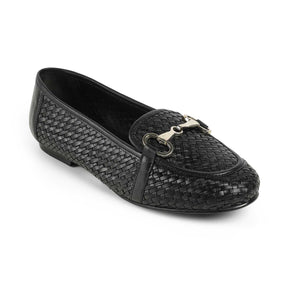 Tresmode Anweave Black Women's Dress Loafers