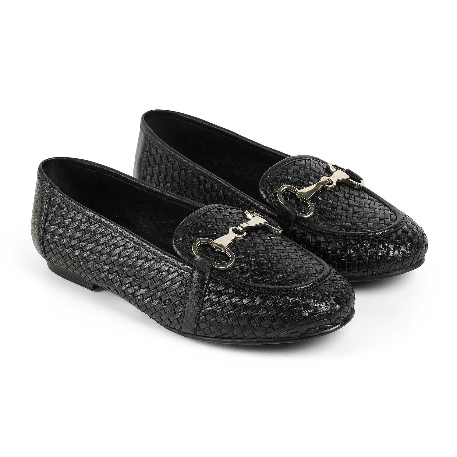 Tresmode Anweave Black Women's Dress Loafers