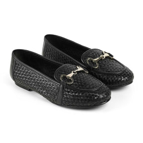 Tresmode Anweave Black Women's Dress Loafers