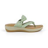 Tresmode Genew Green Women's Casual Wedge Heel Sandals