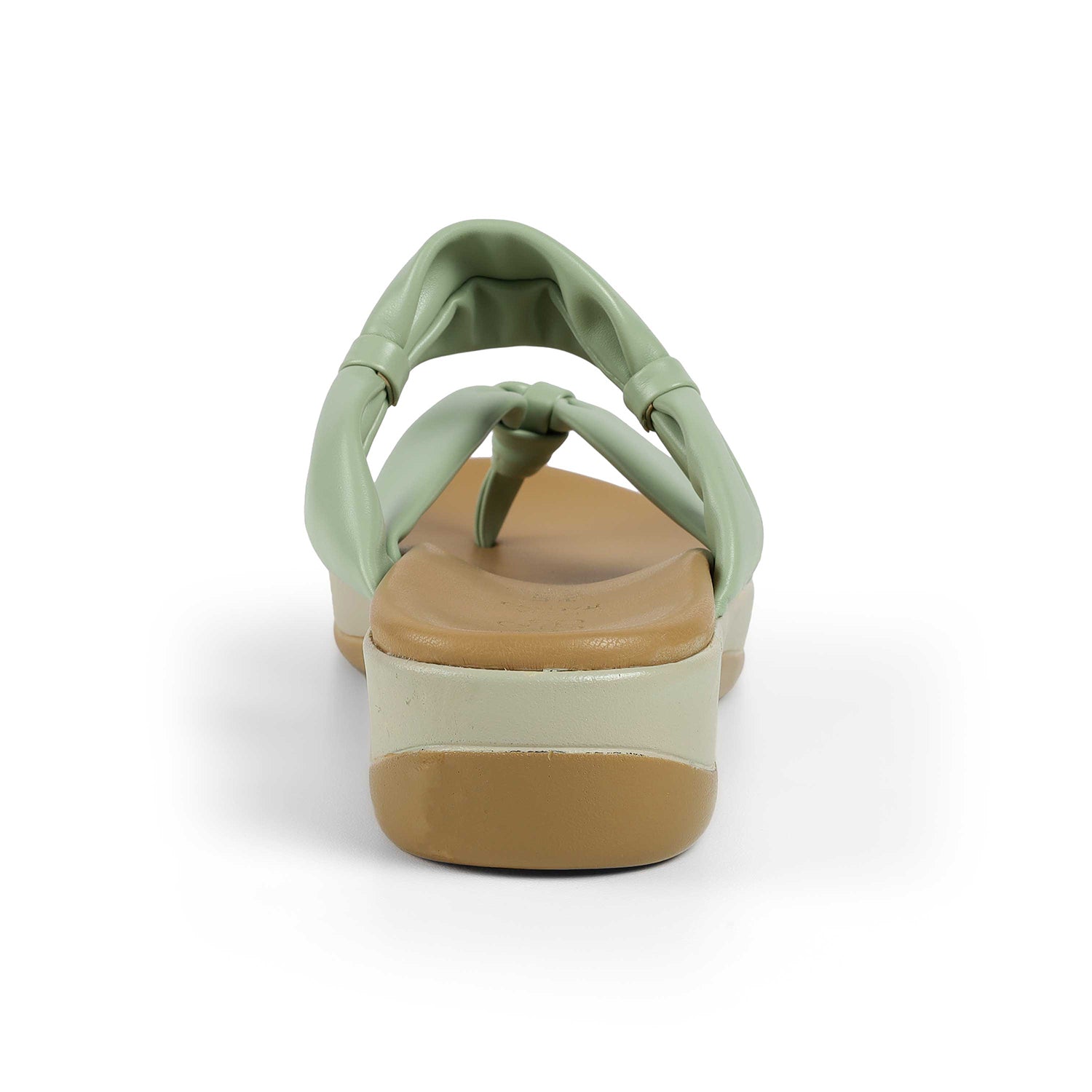 Tresmode Genew Green Women's Casual Wedge Heel Sandals