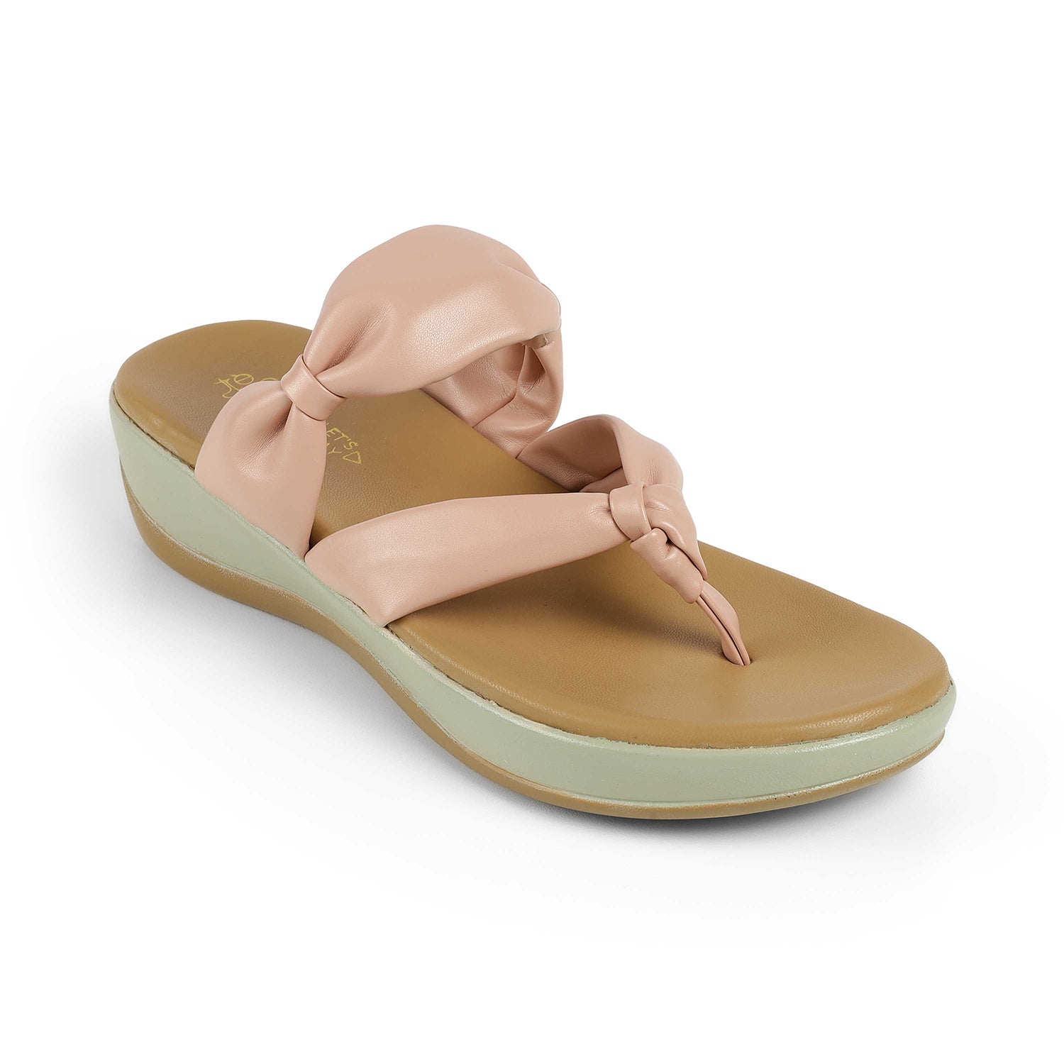 Tresmode Genew Pink Women's Casual Wedge Heel Sandals