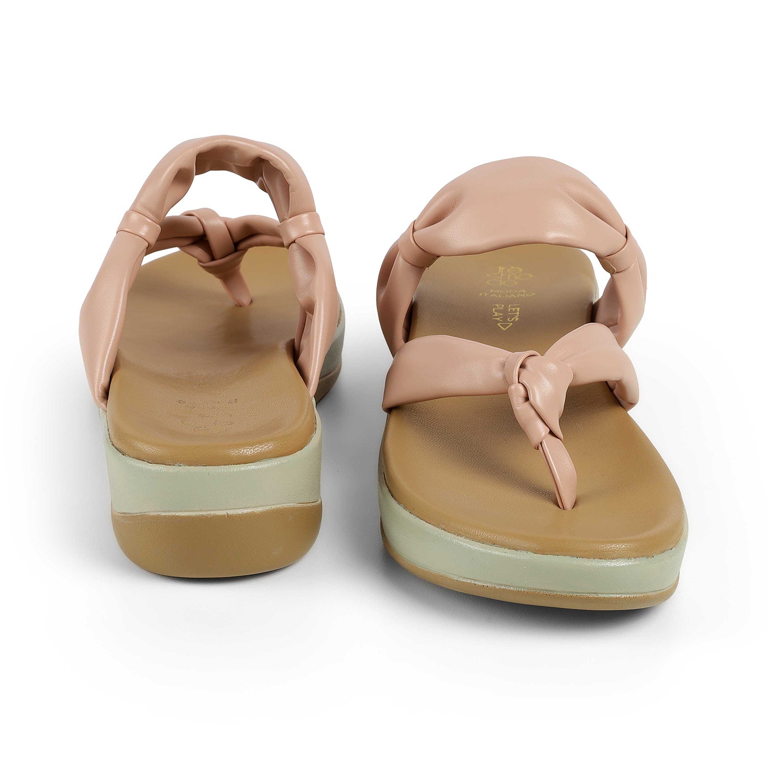 Tresmode Genew Pink Women's Casual Wedge Heel Sandals